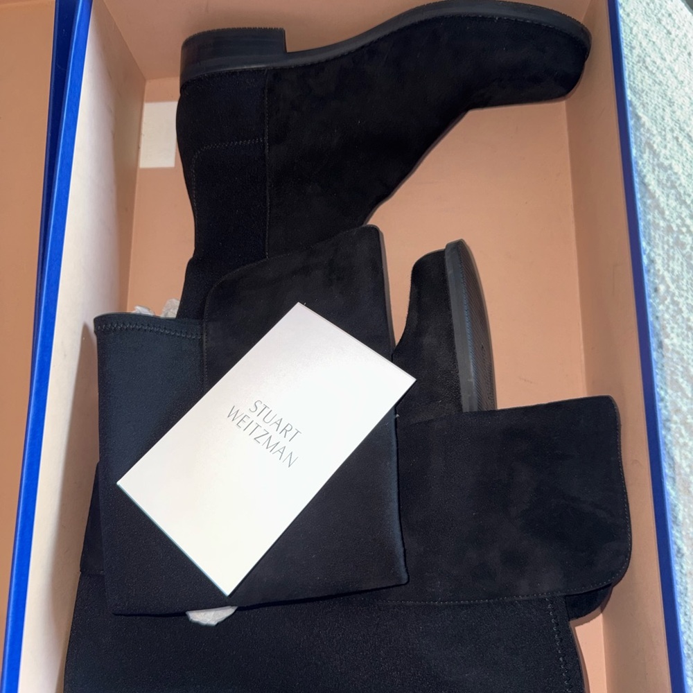 Stuart Weitzman 5050 Black Suede Boots